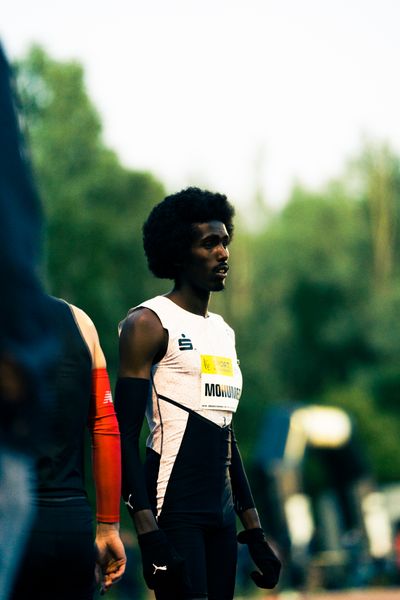 Mohamed Mohumed (LG Olympia Dortmund) ueber 1500m am 28.05.2022 waehrend der World Athletics Continental Tour IFAM Oordegem in Oordegem